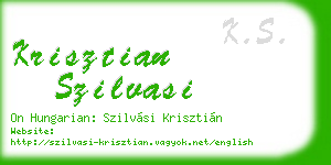 krisztian szilvasi business card