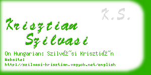 krisztian szilvasi business card